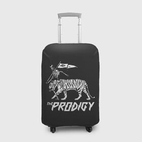 Чехол для чемодана 3D с принтом Tiger Prodigy в Петрозаводске, 86% полиэфир, 14% спандекс | двустороннее нанесение принта, прорези для ручек и колес | alternative | dj | electo | music | prodigy | альтернатива | музыка | продиджи | продижи | электроника