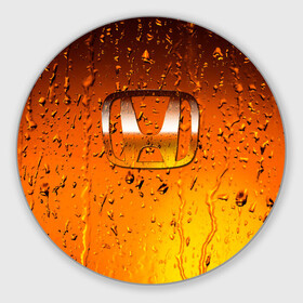 Коврик для мышки круглый с принтом Honda капли дождя в Петрозаводске, резина и полиэстер | круглая форма, изображение наносится на всю лицевую часть | Тематика изображения на принте: auto | car | honda | motor | sport | sport car | авто | авто бренды | вода | дождь | капли | машина | спорт | спорт кар | хонда
