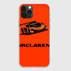 Чехол для iPhone 12 Pro с принтом mclaren в Петрозаводске, силикон | область печати: задняя сторона чехла, без боковых панелей | car | mclaren | макларен | машина