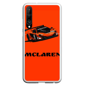 Чехол для Honor P30 с принтом mclaren в Петрозаводске, Силикон | Область печати: задняя сторона чехла, без боковых панелей | car | mclaren | макларен | машина