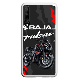 Чехол для Honor P30 с принтом BAJAJ PULSAR / БАДЖАДЖ ПУЛЬСАР в Петрозаводске, Силикон | Область печати: задняя сторона чехла, без боковых панелей | avenger. | bajaj | boxer | dominar | motorcycle | motosport | pulsar | racing | speed | sport | баджадж | байк | гонки | двигатель | мото | мотокросс | мотоспорт | мототриал | мотоцикл | скорость | спорт