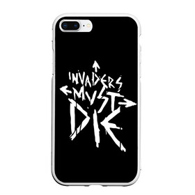 Чехол для iPhone 7Plus/8 Plus матовый с принтом Invaders must die в Петрозаводске, Силикон | Область печати: задняя сторона чехла, без боковых панелей | Тематика изображения на принте: alternative | dj | electo | music | prodigy | альтернатива | музыка | продиджи | продижи | электроника