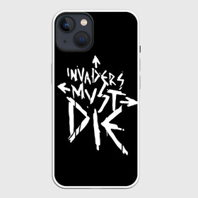 Чехол для iPhone 13 с принтом Invaders must die в Петрозаводске,  |  | alternative | dj | electo | music | prodigy | альтернатива | музыка | продиджи | продижи | электроника