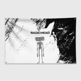 Флаг-баннер с принтом Radiohead | Радиохед (Z) в Петрозаводске, 100% полиэстер | размер 67 х 109 см, плотность ткани — 95 г/м2; по краям флага есть четыре люверса для крепления | radiohead | thomas edward yorke | альтернативный рок | арт рок | джонни гринвуд | инди рок | колин гринвуд | том йорк | фил селуэй | эд о’брайен | экспериментальный рок | электронная музыка