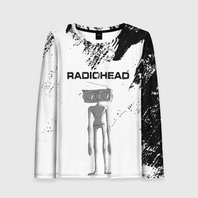 Женский лонгслив 3D с принтом Radiohead | Радиохед (Z) в Петрозаводске, 100% полиэстер | длинные рукава, круглый вырез горловины, полуприлегающий силуэт | radiohead | thomas edward yorke | альтернативный рок | арт рок | джонни гринвуд | инди рок | колин гринвуд | том йорк | фил селуэй | эд о’брайен | экспериментальный рок | электронная музыка