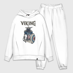 Мужской костюм хлопок OVERSIZE с принтом Викинг | Viking | Воин (Z) в Петрозаводске,  |  | scandinavian | skull | valhala | valhalla | viking | vikings | warriros | вальхала | викинг | воин | скандинавия | скандинавская мифология | череп