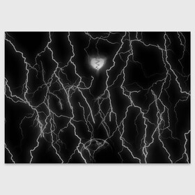 Поздравительная открытка с принтом Разбитое сердце в Петрозаводске, 100% бумага | плотность бумаги 280 г/м2, матовая, на обратной стороне линовка и место для марки
 | иероглифы | луна | молния | сердце | сердце разбитое | черно белый