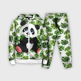 Детский костюм 3D с принтом Милая Панда (Летняя) в Петрозаводске,  |  | animals | beast | eyes | flower | panda | глаза | животные | звери | летние | лето | милые | панда | паттерн | растения | цветы | эвкалипт