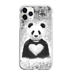Чехол для iPhone 11 Pro матовый с принтом Панда Любовь Сердце Меланж  в Петрозаводске, Силикон |  | animals | beast | panda | глаза | животные | звери | краски | любовь | меланж | милые | панда | пятна | растения | сердце | серый | цветы | чб | эвкалипт
