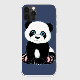 Чехол для iPhone 12 Pro с принтом Милая Панда (Sweet Panda) в Петрозаводске, силикон | область печати: задняя сторона чехла, без боковых панелей | animals | beast | panda | глаза | детям | животные | звери | лапки | милые | мульт | панда | растения | цветы | эвкалипт