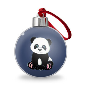 Ёлочный шар с принтом Милая Панда (Sweet Panda) в Петрозаводске, Пластик | Диаметр: 77 мм | animals | beast | panda | глаза | детям | животные | звери | лапки | милые | мульт | панда | растения | цветы | эвкалипт