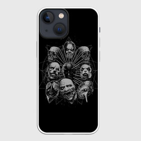 Чехол для iPhone 13 mini с принтом Банда Слипнота в Петрозаводске,  |  | alternative | metall | music | rock | slipknot | slipnot | альтернатива | металл | музыка | рок | слипкнот | слипнот