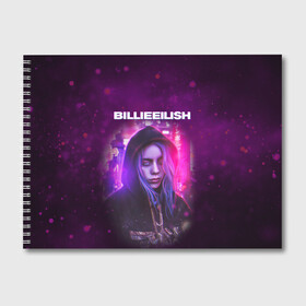 Альбом для рисования с принтом BILLIE EILISH | GLITCH (Z) в Петрозаводске, 100% бумага
 | матовая бумага, плотность 200 мг. | Тематика изображения на принте: be | billie | billie eilish | blohsh | ghoul | glitch | айлиш | билли | билли айлиш | бэрд | глитч | пайрат | пайрат бэрд