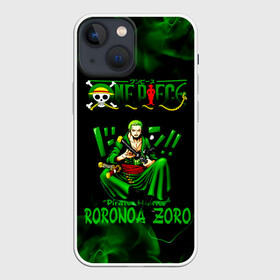 Чехол для iPhone 13 mini с принтом Ророноа Зоро Ван Пис в Петрозаводске,  |  | anime | manga | one piece | zoro roronoa | аниме | большой куш | ван пис | великий флот | вон пис | зородзюро | король пиратов | манга | мечник | охотник за головами | охотник на пиратов | пират