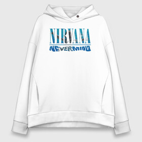 Женское худи Oversize хлопок с принтом Nirvana Нирвана Рок Rock       в Петрозаводске, френч-терри — 70% хлопок, 30% полиэстер. Мягкий теплый начес внутри —100% хлопок | боковые карманы, эластичные манжеты и нижняя кромка, капюшон на магнитной кнопке | album | curt | kobain | music | nevermind | nirvana | rock | smells like | teen spirit | альбом | гитара | курт кобейн | музыка | невермайнд | нирвана | рок