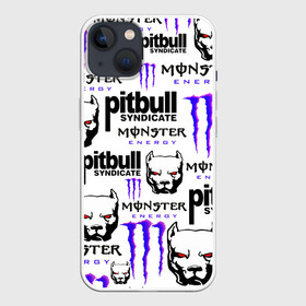 Чехол для iPhone 13 с принтом PITBULL SYNDICATE X MONSTER в Петрозаводске,  |  | games | monster energy | pitbull syndicate | игры | питбудь синдикат | питбуль | разработчик игр | собака | энергетик. | эрик давидыч