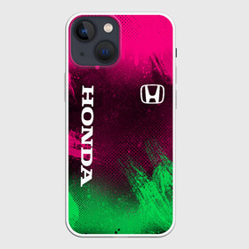 Чехол для iPhone 13 mini с принтом NEON HONDA | НЕОН ХОНДА в Петрозаводске,  |  | Тематика изображения на принте: auto | honda | neon | авто | автомобиль | анархия | зеленый | розовый | хонда