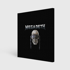 Холст квадратный с принтом Megadeth в Петрозаводске, 100% ПВХ |  | megadeth | rock | trash metal | мега | мегадетх | метал | рок