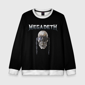 Детский свитшот 3D с принтом Megadeth в Петрозаводске, 100% полиэстер | свободная посадка, прямой крой, мягкая тканевая резинка на рукавах и понизу свитшота | megadeth | rock | trash metal | мега | мегадетх | метал | рок