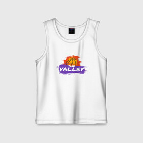 Детская майка хлопок с принтом Suns - The Valley в Петрозаводске,  |  | basketball | mvp | nba | phoenix | sport | streetball | suns | аризона | баскетбол | игра | крис пол | мяч | нба | санс | спорт | стритбол | тренер | финикс | чемпион