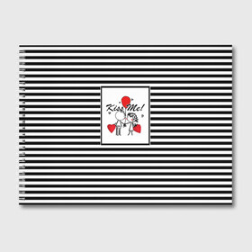 Альбом для рисования с принтом Аппликация про любовь  в Петрозаводске, 100% бумага
 | матовая бумага, плотность 200 мг. | любовь | молодежный | набросок | полосатый узор | популярный | рисунок | скетч | черно белый | школа
