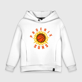 Детское худи Oversize хлопок с принтом Phoenix Suns в Петрозаводске, френч-терри — 70% хлопок, 30% полиэстер. Мягкий теплый начес внутри —100% хлопок | боковые карманы, эластичные манжеты и нижняя кромка, капюшон на магнитной кнопке | Тематика изображения на принте: basketball | mvp | nba | phoenix | sport | streetball | suns | аризона | баскетбол | игра | крис пол | мяч | нба | санс | спорт | стритбол | тренер | финикс | чемпион