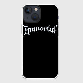 Чехол для iPhone 13 mini с принтом Immortal в Петрозаводске,  |  | black metal | immortal | rock | иммортал | метал | рок