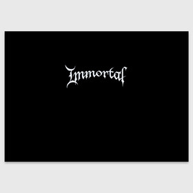 Поздравительная открытка с принтом Immortal в Петрозаводске, 100% бумага | плотность бумаги 280 г/м2, матовая, на обратной стороне линовка и место для марки
 | black metal | immortal | rock | иммортал | метал | рок