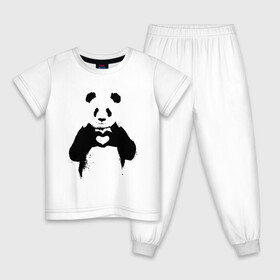 Детская пижама хлопок с принтом ПАНДА ЛАЙК / ЛЮБОВЬ / PANDA LOVE в Петрозаводске, 100% хлопок |  брюки и футболка прямого кроя, без карманов, на брюках мягкая резинка на поясе и по низу штанин
 | heart | like | likes | love | paints | panda | брызги | животные | звери | краски | лайк | лайки | любовь | панда | сердечко | чб | чёрно белое