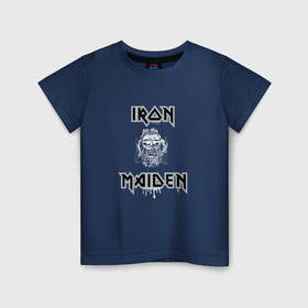 Детская футболка хлопок с принтом IRON MAIDEN | АЙРОН МЕЙДЕН (Z) в Петрозаводске, 100% хлопок | круглый вырез горловины, полуприлегающий силуэт, длина до линии бедер | iron maiden | logo | music | rock | айрон мэйден | железная дева | лого | музик | рок | стив харрис | ужасы | хеви метал