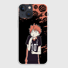 Чехол для iPhone 13 mini с принтом ХИНАТА | HINATA в Петрозаводске,  |  | black jackals | fly | fly high | haikyuu | hinata | msby | аниме | волейбол | карасуно | некома | хайкью карасуно | хината