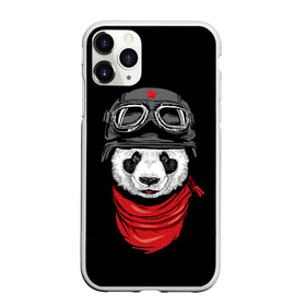 Чехол для iPhone 11 Pro матовый с принтом Панда Танкист  в Петрозаводске, Силикон |  | animal | funny | panda | военный | животные | звери | милые | очки | панда | прикол | хипстер