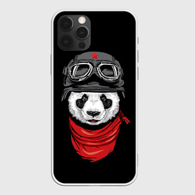 Чехол для iPhone 12 Pro Max с принтом Панда Танкист  в Петрозаводске, Силикон |  | animal | funny | panda | военный | животные | звери | милые | очки | панда | прикол | хипстер