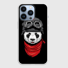 Чехол для iPhone 13 Pro с принтом Панда Танкист в Петрозаводске,  |  | animal | funny | panda | военный | животные | звери | милые | очки | панда | прикол | хипстер