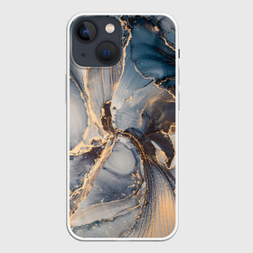 Чехол для iPhone 13 mini с принтом Fluid art ink mix в Петрозаводске,  |  | fluid art | абстракция | линии | смешение красок | чернила