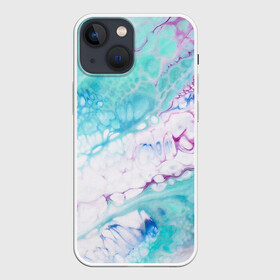 Чехол для iPhone 13 mini с принтом Цветная морская пена в Петрозаводске,  |  | абстракция | волна | море | мрамор | пена | пузыри