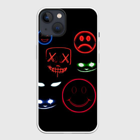 Чехол для iPhone 13 с принтом взгляд в Петрозаводске,  |  | eyes | face | red | smiley | smiley face | глаза | красный | смайлики