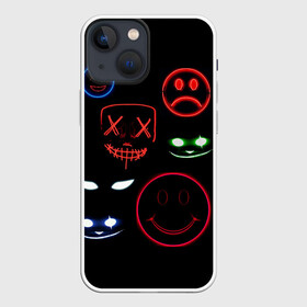 Чехол для iPhone 13 mini с принтом взгляд в Петрозаводске,  |  | eyes | face | red | smiley | smiley face | глаза | красный | смайлики