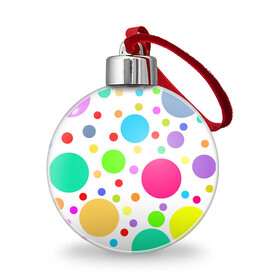Ёлочный шар с принтом Polka dot в Петрозаводске, Пластик | Диаметр: 77 мм | dotted | в горошек | зелёный | красный | разноцветный | синий | узор