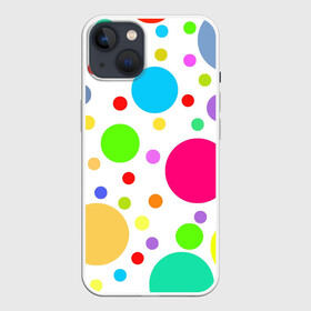 Чехол для iPhone 13 с принтом Polka dot в Петрозаводске,  |  | dotted | в горошек | зелёный | красный | разноцветный | синий | узор