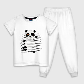 Детская пижама хлопок с принтом МАЛЫШ ПАНДА в Петрозаводске, 100% хлопок |  брюки и футболка прямого кроя, без карманов, на брюках мягкая резинка на поясе и по низу штанин
 | Тематика изображения на принте: baby | bear | china | honey | little | panda | sweet | texture | иллюзия | китай | малыш | медведь | милый | мишка | няшка | панда | текстуры