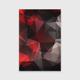 Обложка для паспорта матовая кожа с принтом Серо-красная абстракция  в Петрозаводске, натуральная матовая кожа | размер 19,3 х 13,7 см; прозрачные пластиковые крепления | Тематика изображения на принте: абстрактный | красный | креативный | модный | мозаичный узор | серый | текстура