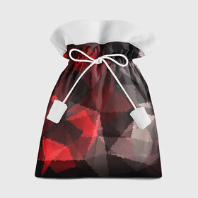 Подарочный 3D мешок с принтом Серо-красная абстракция  в Петрозаводске, 100% полиэстер | Размер: 29*39 см | Тематика изображения на принте: абстрактный | красный | креативный | модный | мозаичный узор | серый | текстура