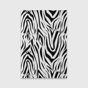 Обложка для паспорта матовая кожа с принтом Черно-белая зебра в Петрозаводске, натуральная матовая кожа | размер 19,3 х 13,7 см; прозрачные пластиковые крепления | зебра | модный | молодежный | популярный | современный | тигровый | тренд | черно белый