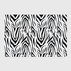 Магнитный плакат 3Х2 с принтом Черно-белая зебра в Петрозаводске, Полимерный материал с магнитным слоем | 6 деталей размером 9*9 см | зебра | модный | молодежный | популярный | современный | тигровый | тренд | черно белый