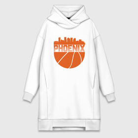 Платье-худи хлопок с принтом Phoenix Ball в Петрозаводске,  |  | basketball | mvp | nba | phoenix | sport | streetball | suns | аризона | баскетбол | игра | крис пол | мяч | нба | санс | спорт | стритбол | тренер | финикс | чемпион