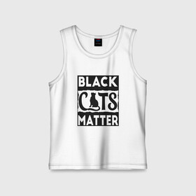 Детская майка хлопок с принтом Black Cats Matter в Петрозаводске,  |  | animal | cat | cute | kitty | meow | друг | животные | киска | кися | китти | кот | котенок | котик | котэ | кошечка | кошка | мур | мяу | питомец