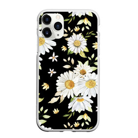 Чехол для iPhone 11 Pro Max матовый с принтом Ромашки на черном фоне в Петрозаводске, Силикон |  | девушкам | девушке | природа | ромахи | ромашки | рошамшка | цветочки | цветы