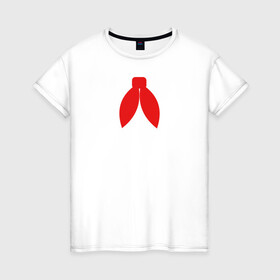 Женская футболка хлопок с принтом красный галстук пионера  в Петрозаводске, 100% хлопок | прямой крой, круглый вырез горловины, длина до линии бедер, слегка спущенное плечо | вампиры | красный галстук | пионер | сериалы | ужасы