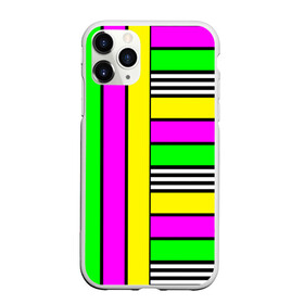 Чехол для iPhone 11 Pro Max матовый с принтом полосатый неоновый модный узор в Петрозаводске, Силикон |  | желтый неоновый | молодежный | неон | неоновый | неоновый зеленый | полосатый | разноцветный | розовый неоновый